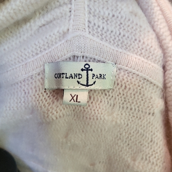 Cortland Park Beige Open Front Knit Cardigan Sweater - Picture 2 of 5